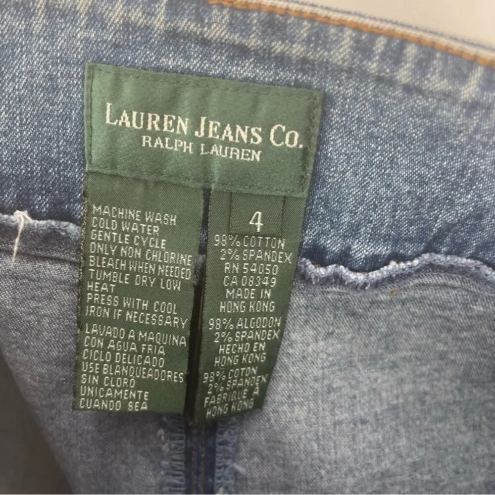 Vintage Ralph Lauren Jeans Denim Pencil Skirt Size 4